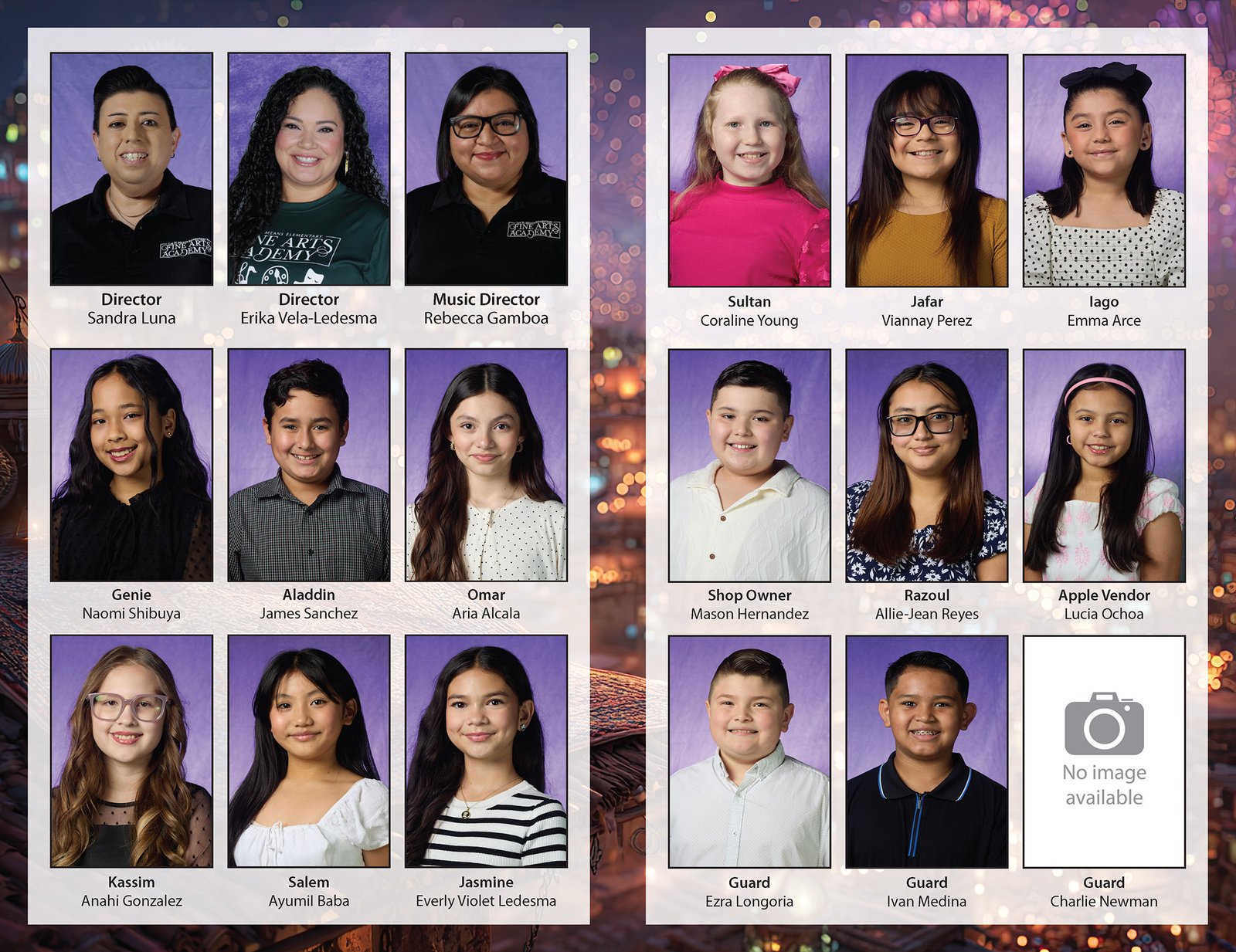 Aladdin Program Cast Pages