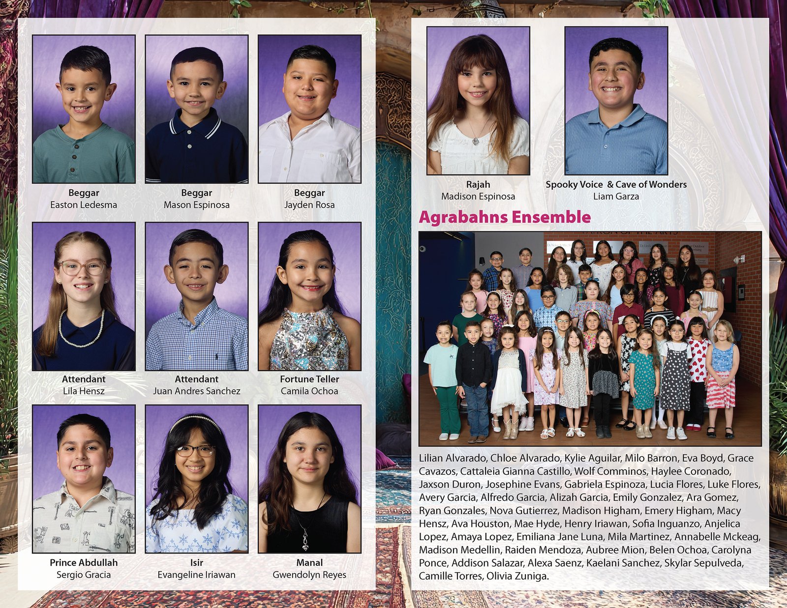 Aladdin Program Cast Pages