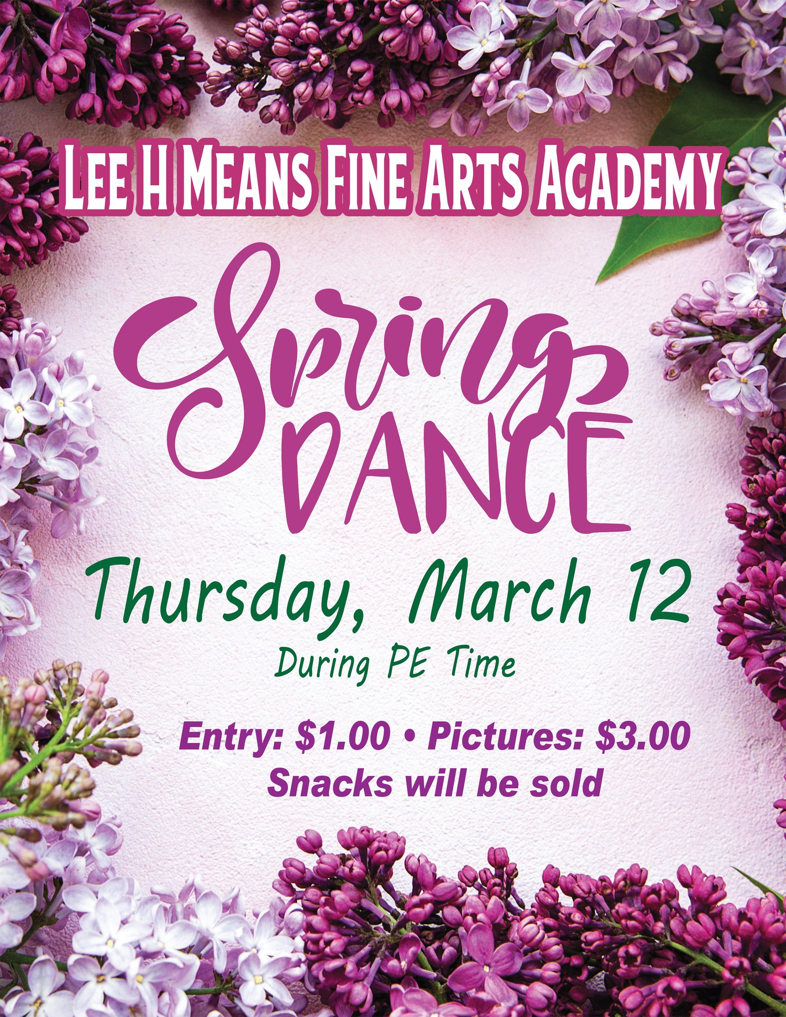 Spring Dance flyer
