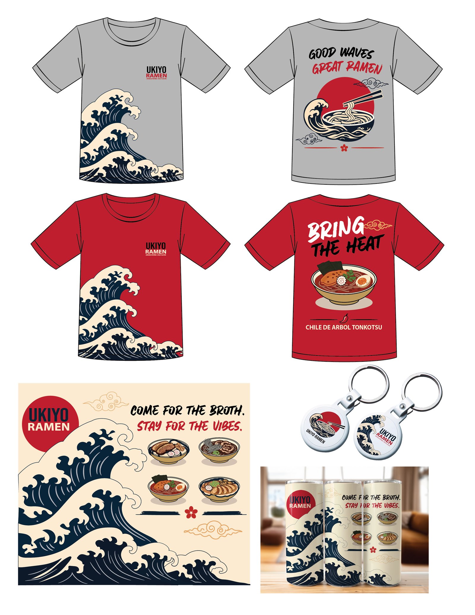 Ukiyo Ramen merchandise design